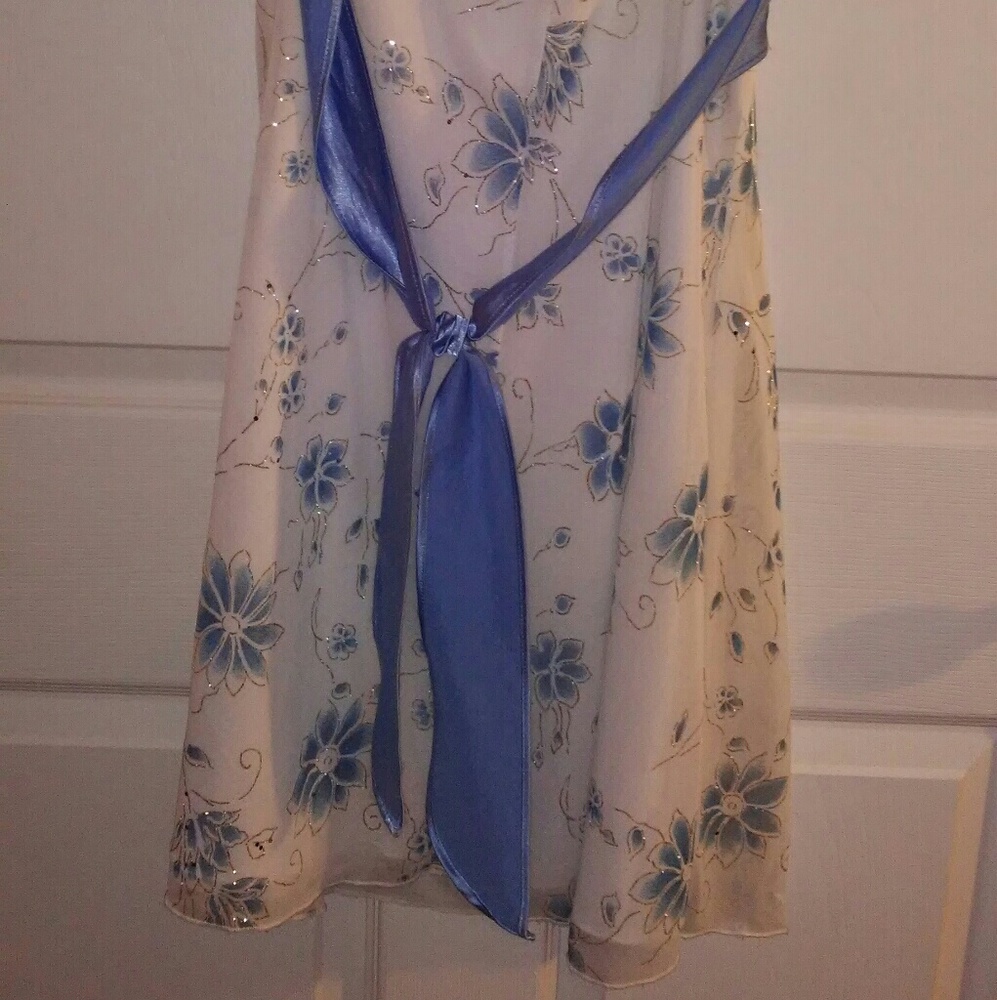 Blue and White Flower Dress